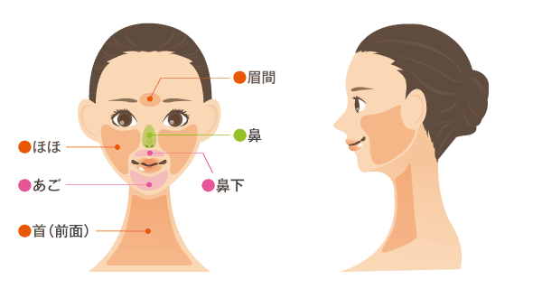 【女性】顔パーツ