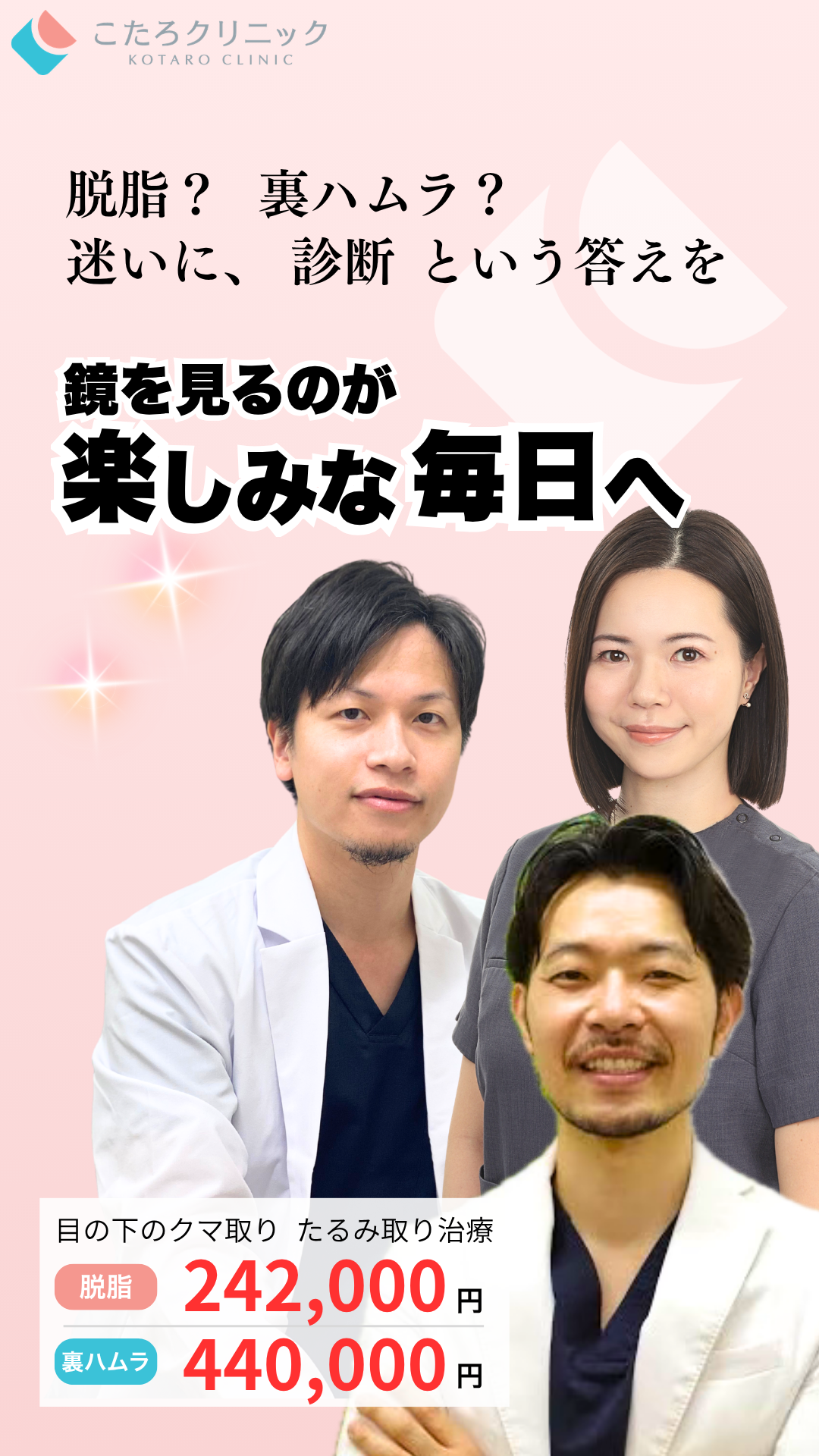 目の下のクマ・たるみ取り　脱脂治療