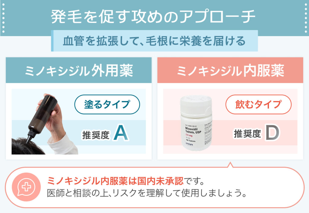 【発毛促進】血管拡張・毛母細胞活性化 (ミノキシジル)