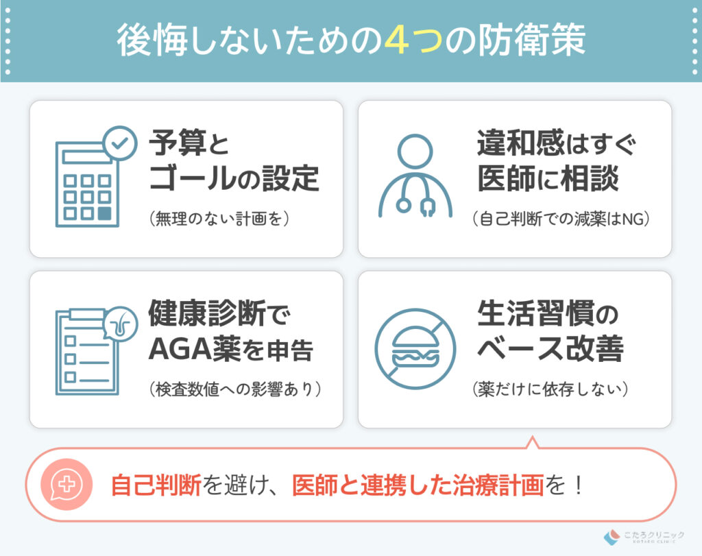 AGA治療開始前に知っておくべき後悔を回避する防衛策