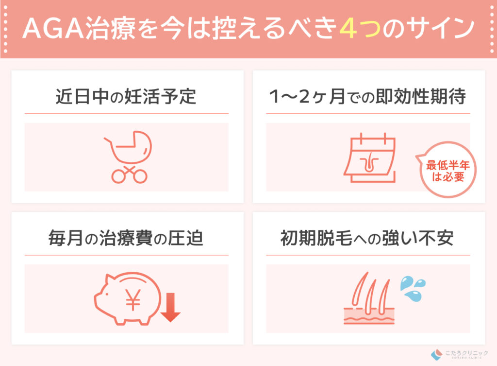 【自己診断】AGA治療を今はしないほうがいい人の明確な基準