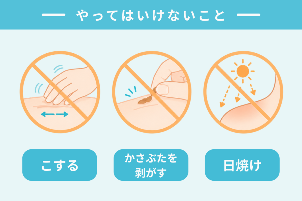 抜糸後にやってはいけないこと・注意点